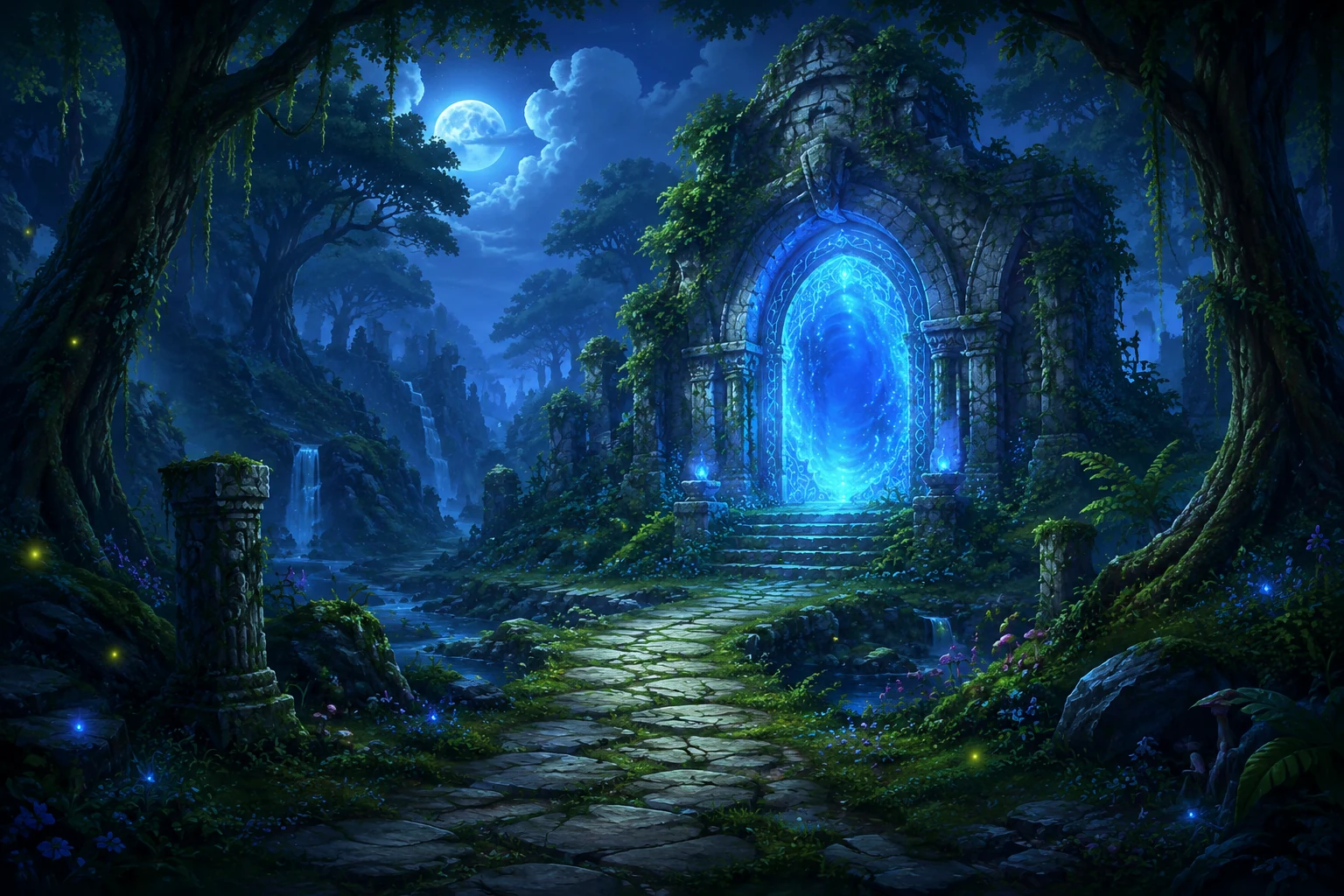 Enchanted forest game background