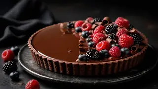 Create a premium dessert photography scene