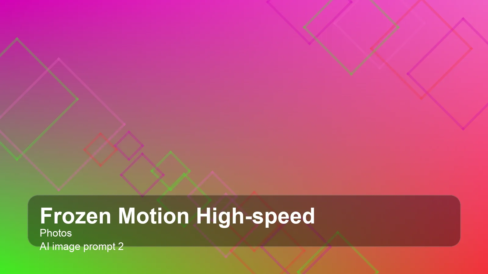 Create a premium editorial frozen motion high-speed photos visual