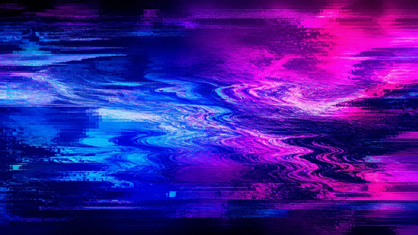 AI generated glitch art visuals example 2