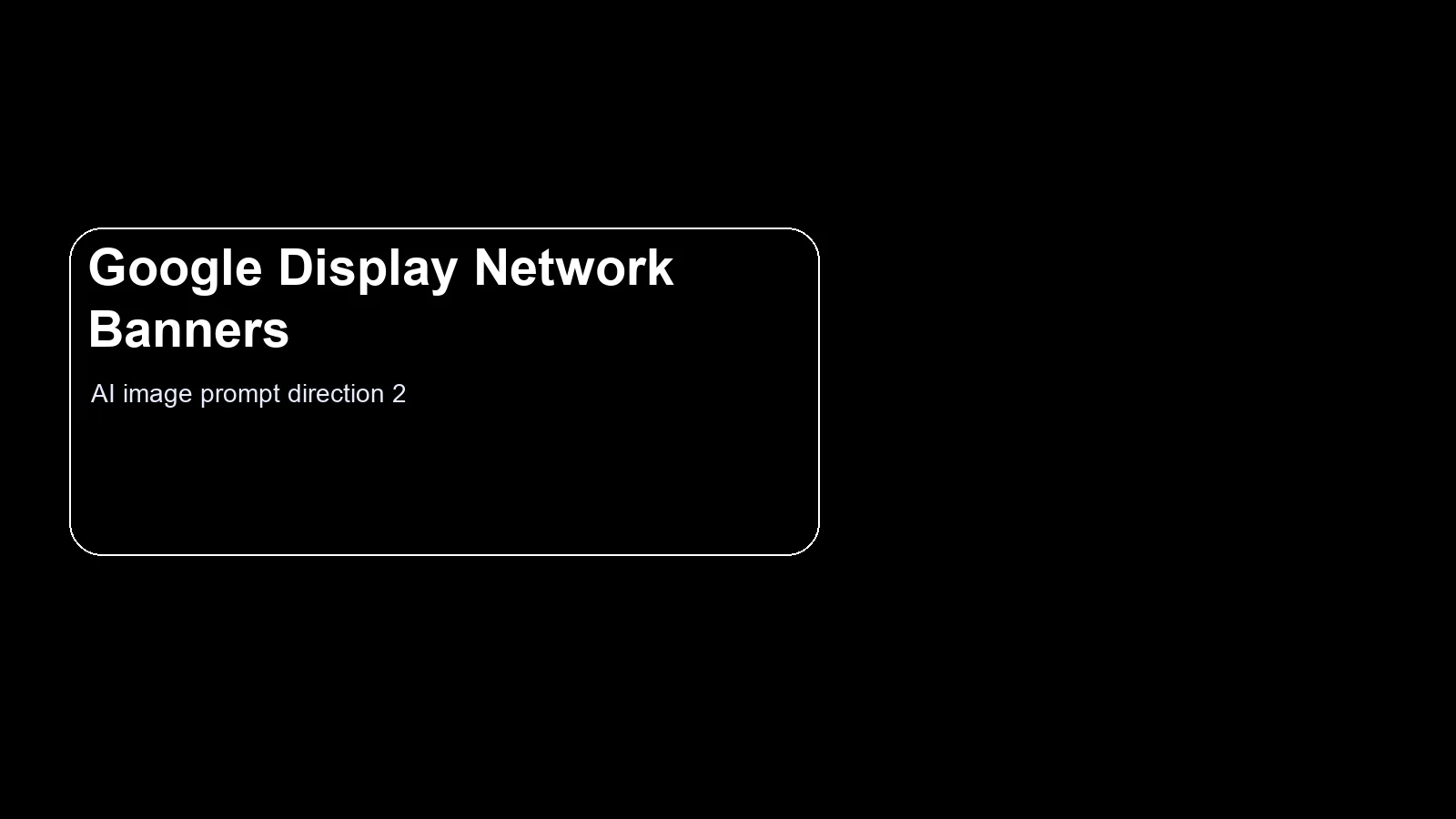 Responsive display ad visual with abstract product podium