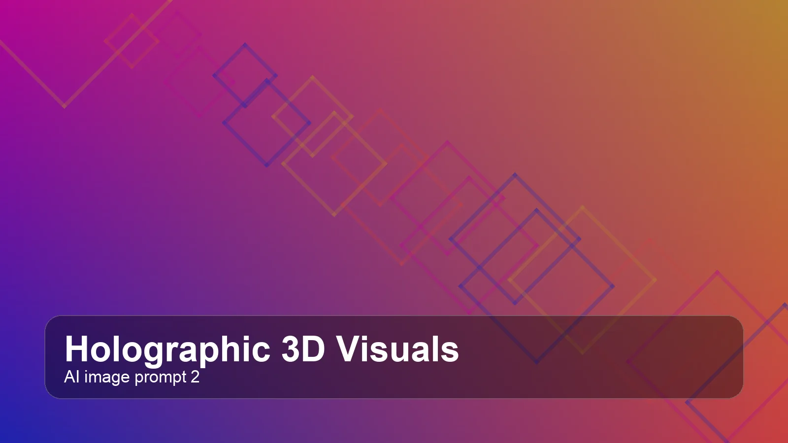 Create a premium editorial holographic 3d visuals visual