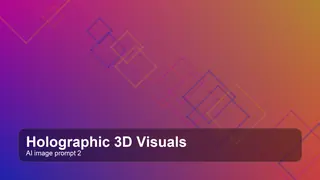 Create a premium editorial holographic 3d visuals visual