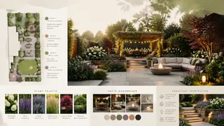 Second variation of home garden planning visuals with planting zones