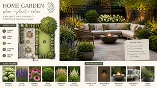 Close-up or alternate layout for home garden planning visuals with planting zones