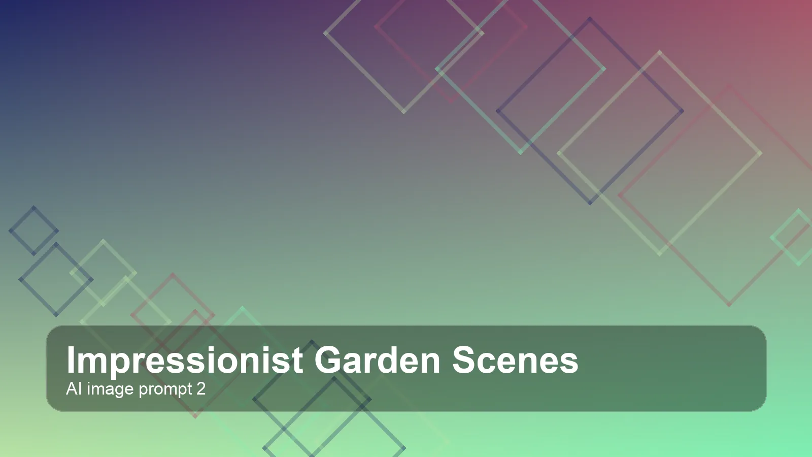 Create a premium editorial impressionist garden scenes visual