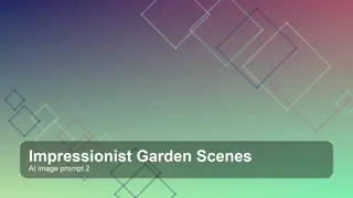 Create a premium editorial impressionist garden scenes visual