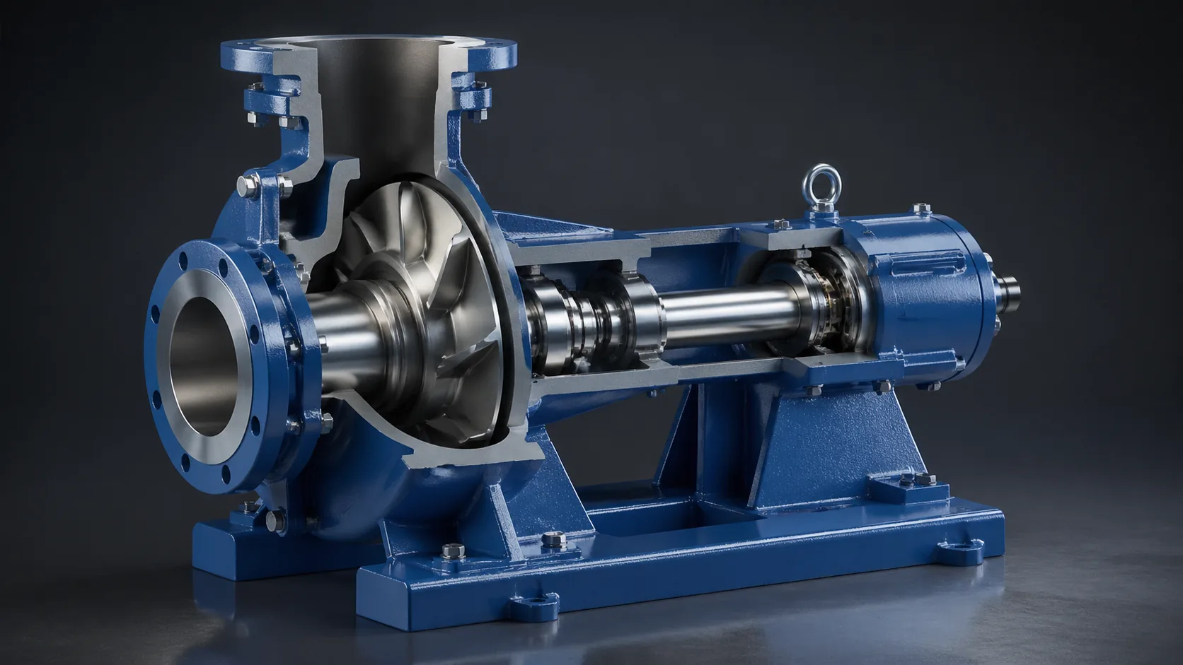 Create a heavy industrial pump product render