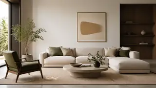 Clean modern interior design mockups image