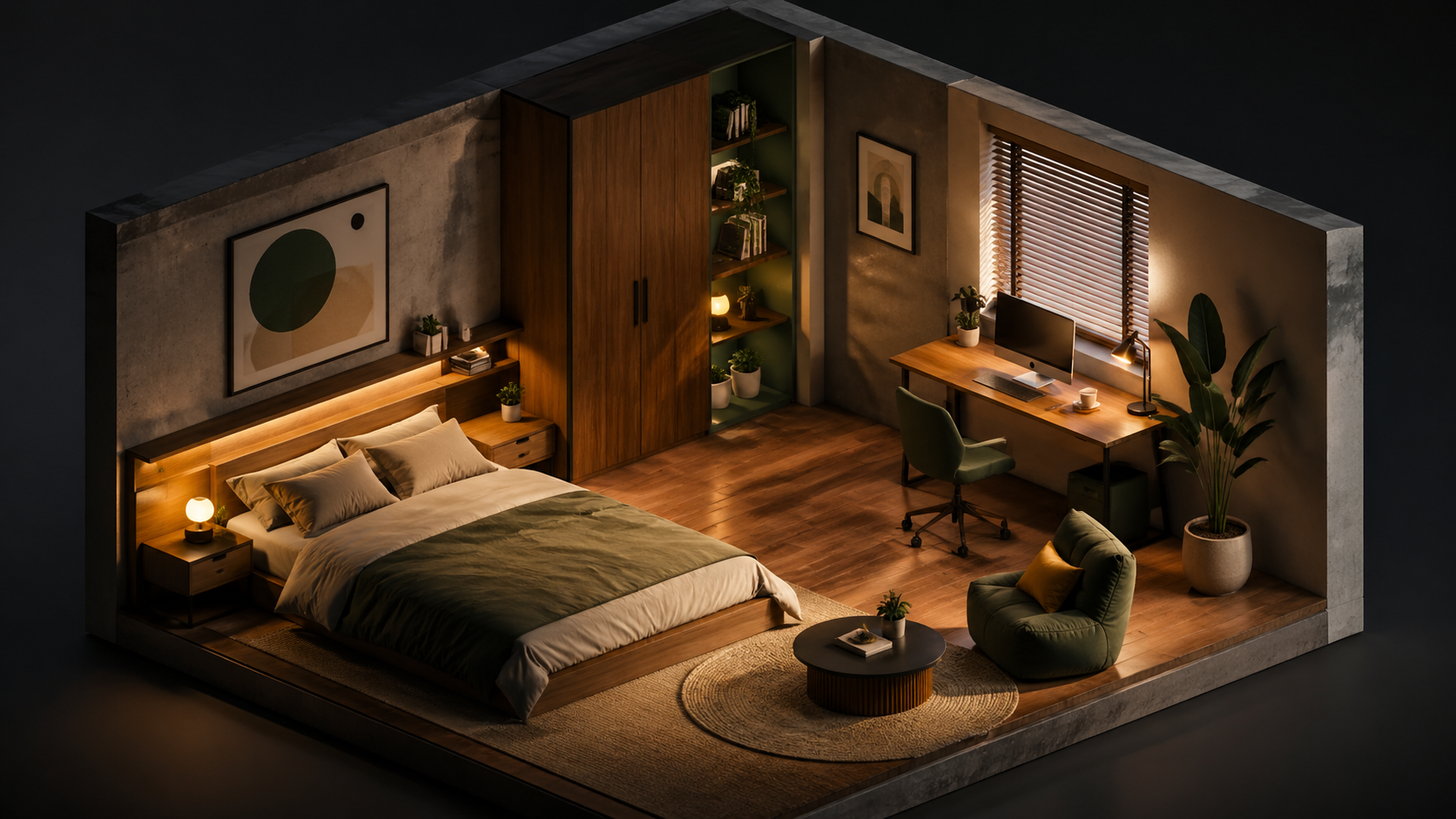 Isometric Room Designs AI image generation example 2