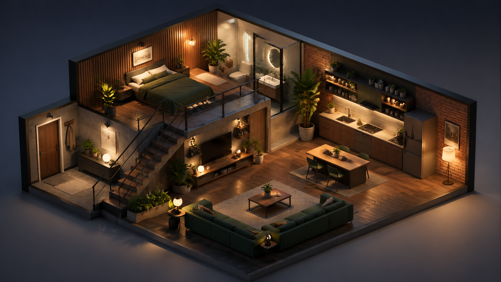 Isometric Room Designs AI image generation example 3
