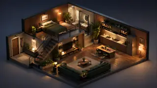 Isometric Room Designs AI image generation example 3