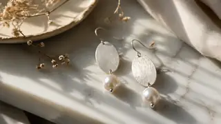 Create artisan earrings still life