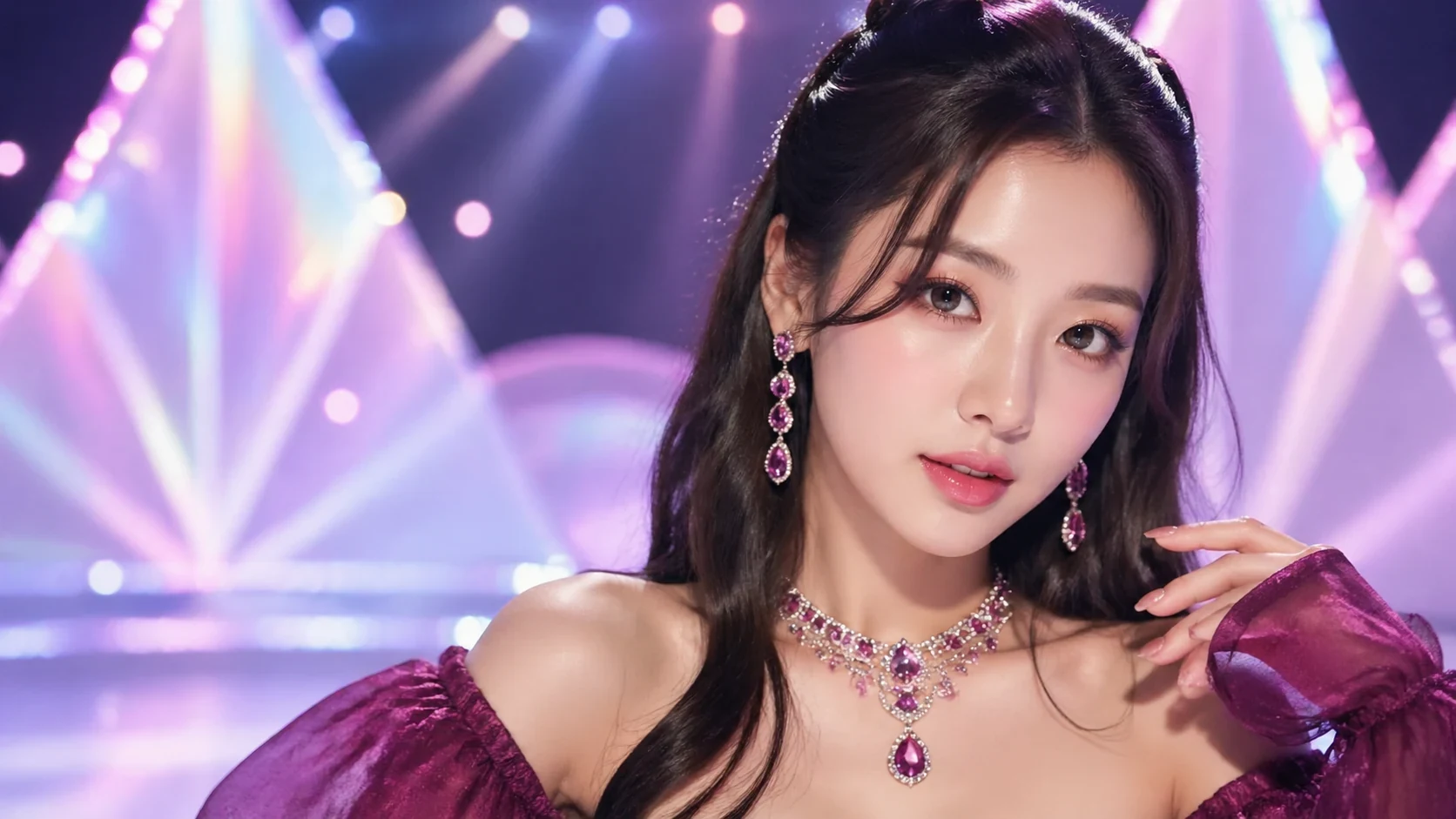 AI generated k-pop idol aesthetic portraits example 1