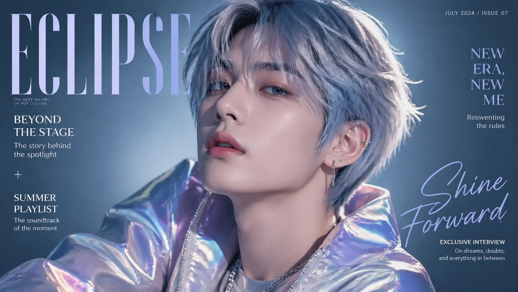 AI generated k-pop idol aesthetic portraits example 2