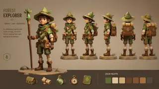 Low poly 3D character