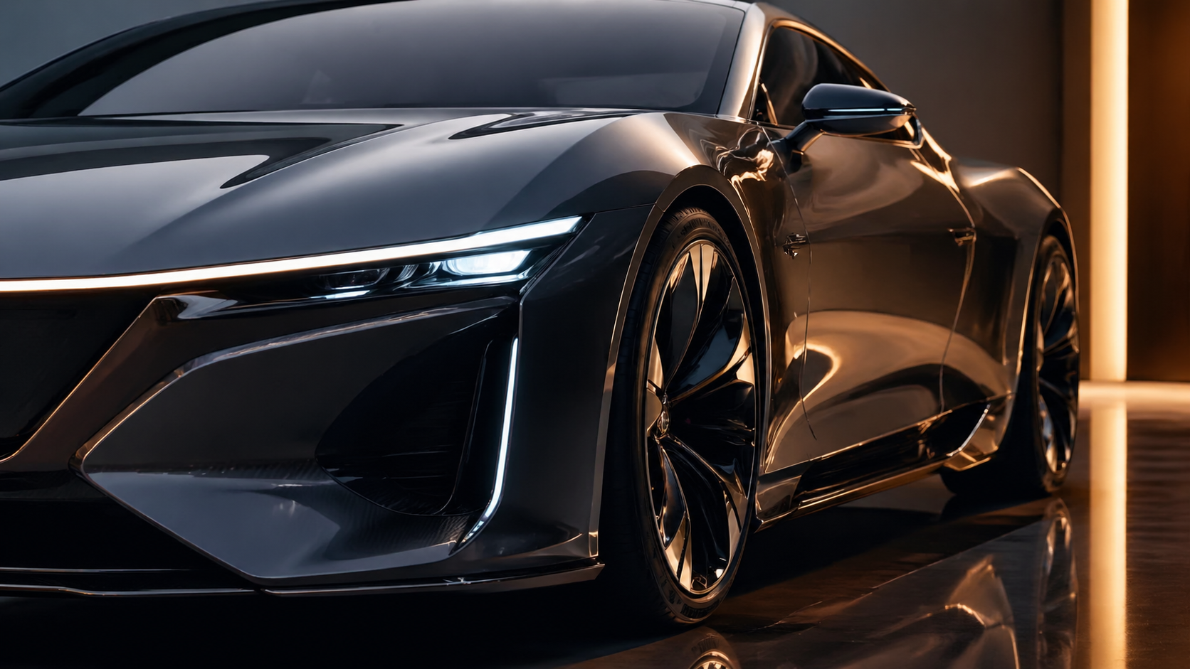 Close-up or alternate layout for luxury car concept visuals with sleek bodywork