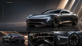Second variation of luxury car concept visuals with sleek bodywork