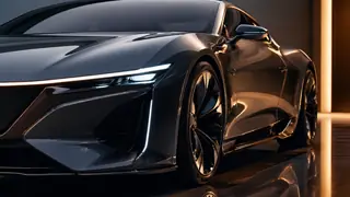 Close-up or alternate layout for luxury car concept visuals with sleek bodywork