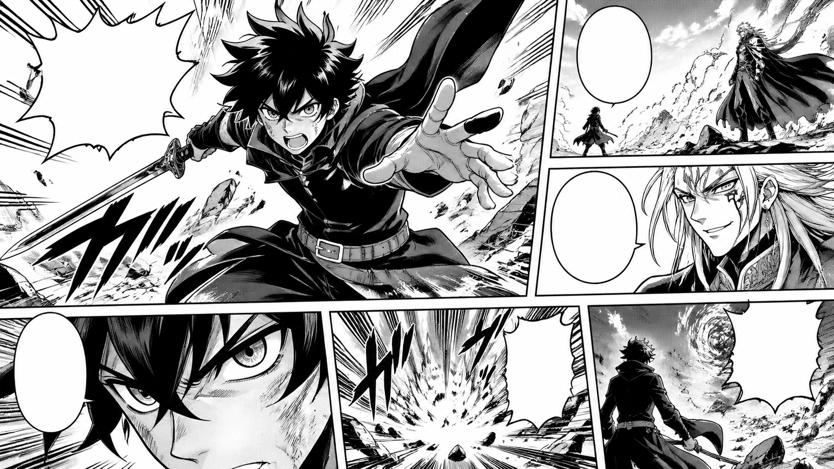 Black-and-white manga page template