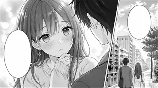 Romantic slice-of-life manga panel template
