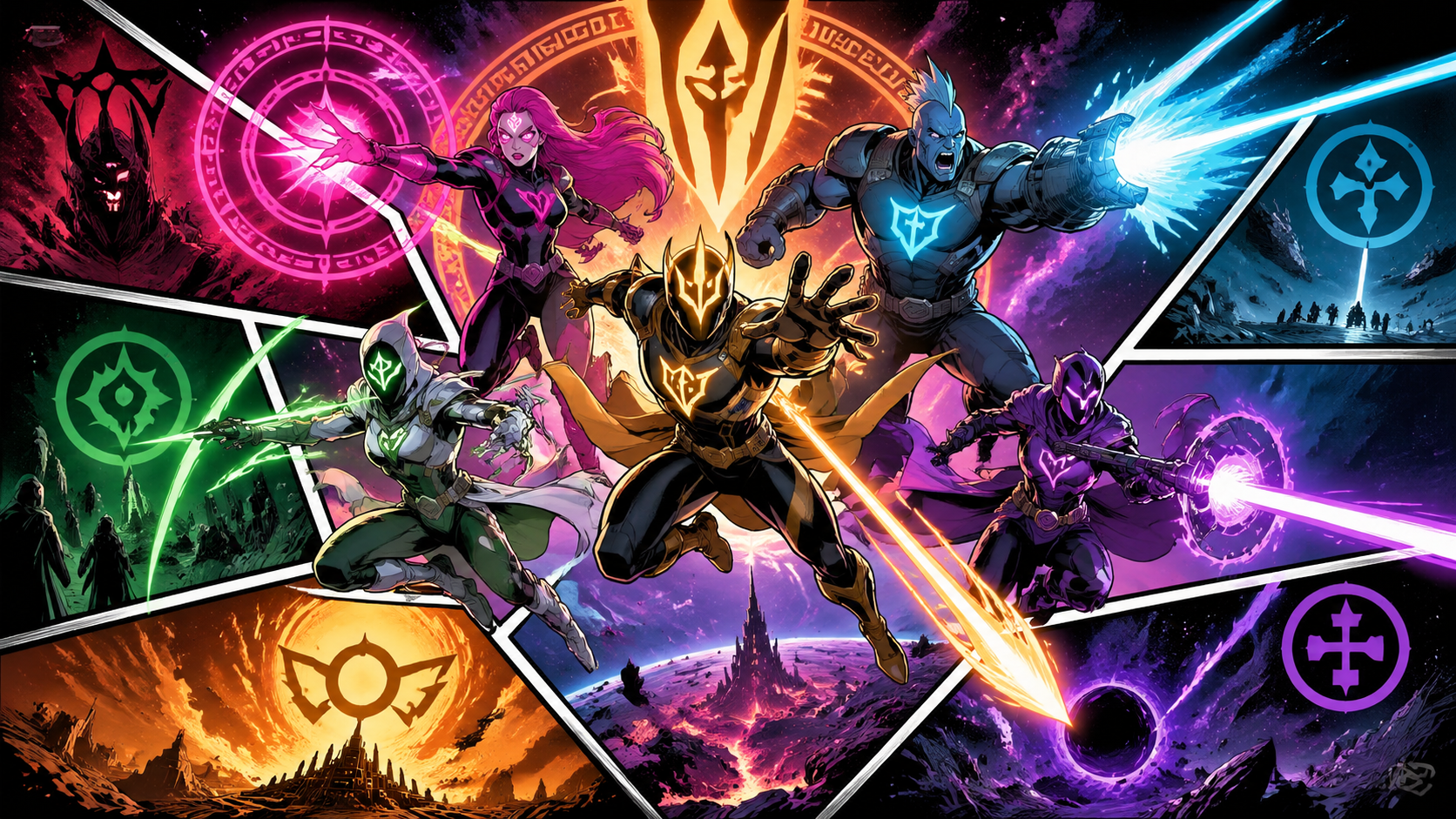 Cosmic comic splash page