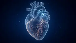 Create a scientific anatomy-inspired visual
