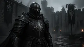 Dark medieval knight armor