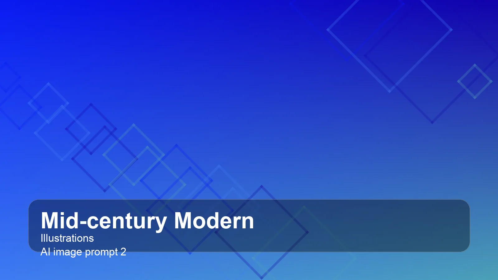 Create a premium editorial mid-century modern illustrations visual