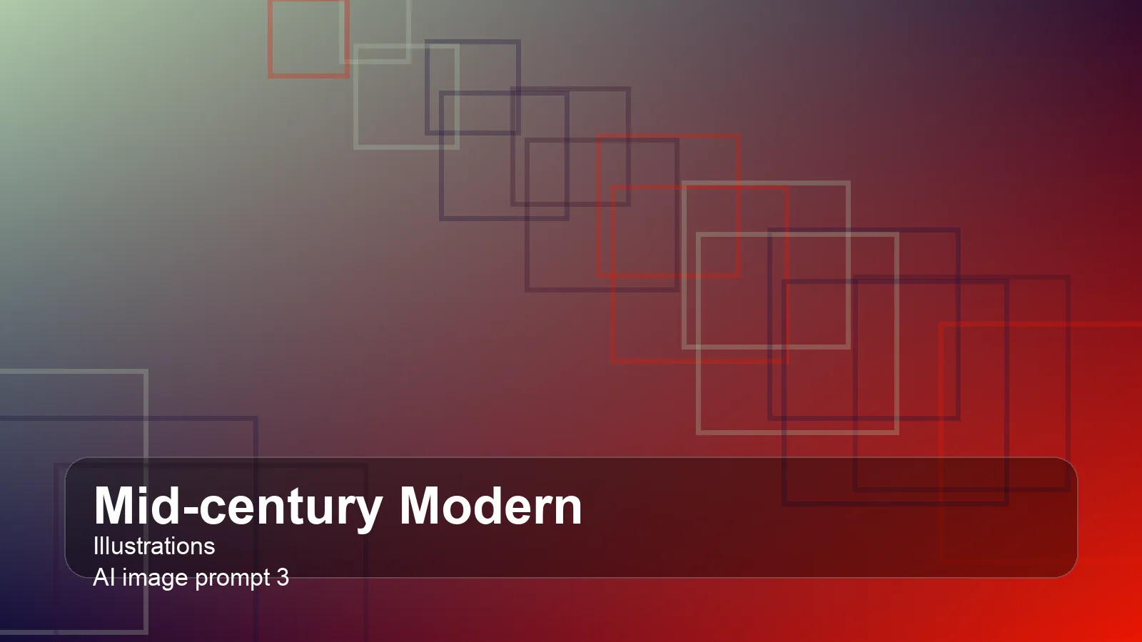 Create a gallery-quality mid-century modern illustrations scene