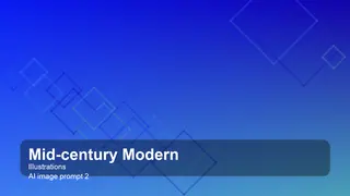 Create a premium editorial mid-century modern illustrations visual