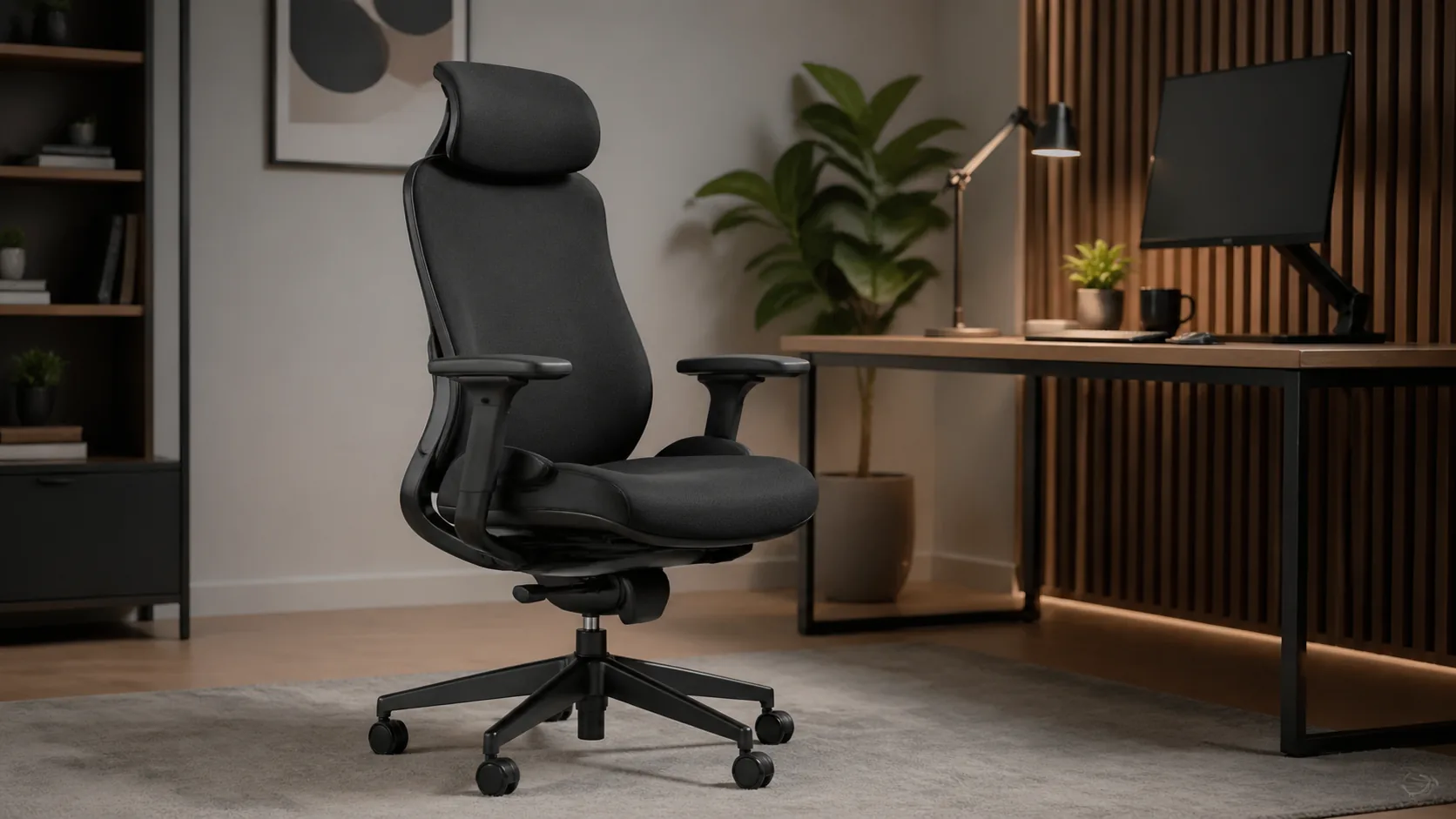 Create a premium ergonomic chair mockup