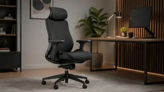 Create a premium ergonomic chair mockup