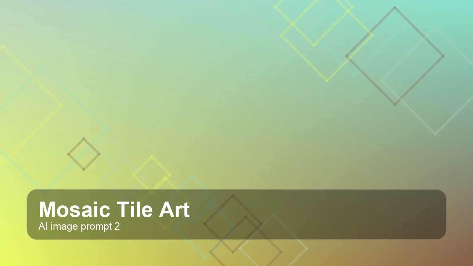 Create a premium editorial mosaic tile art visual
