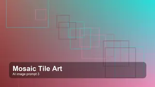 Create a gallery-quality mosaic tile art scene