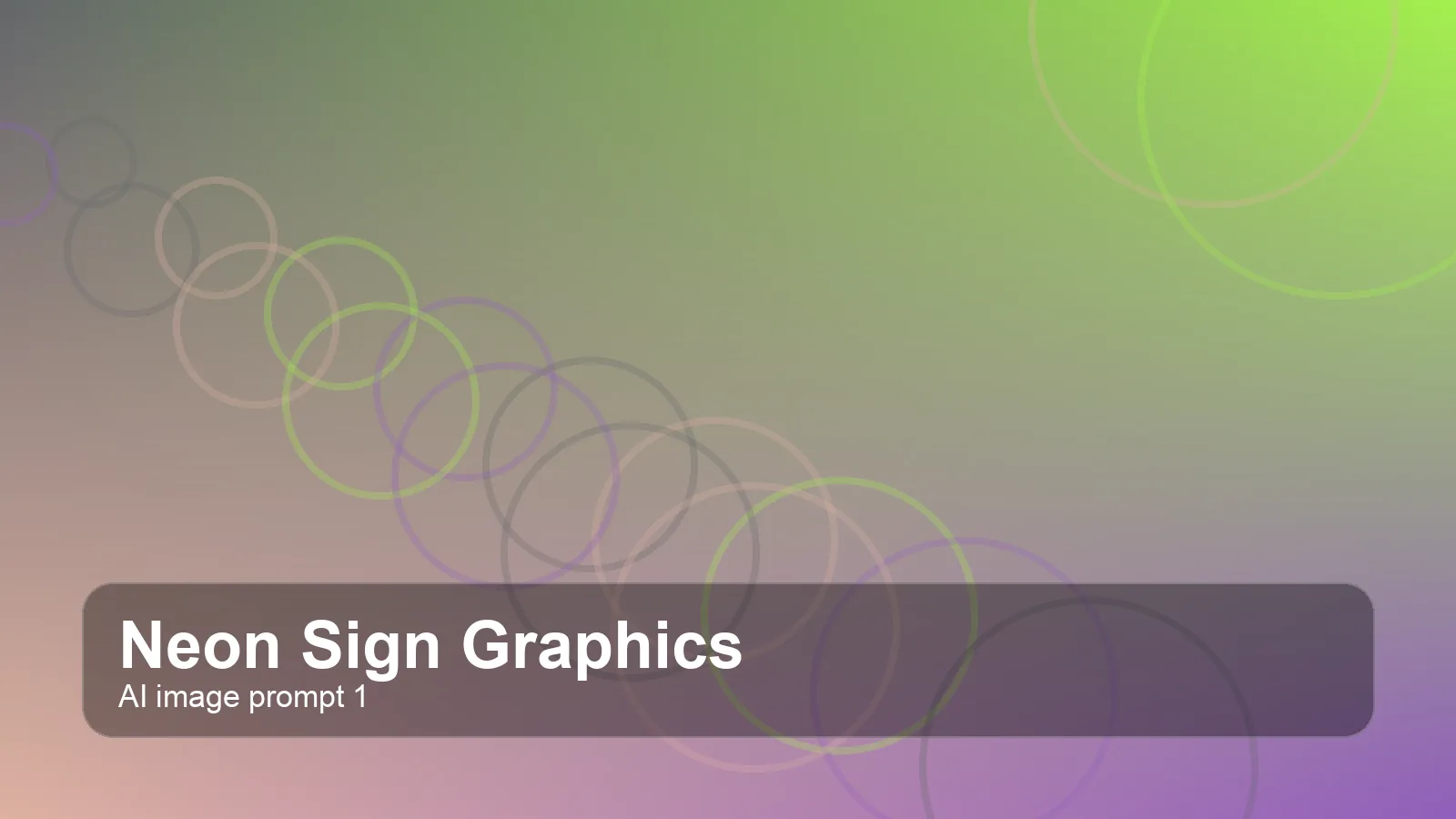 Create a cinematic neon sign graphics image