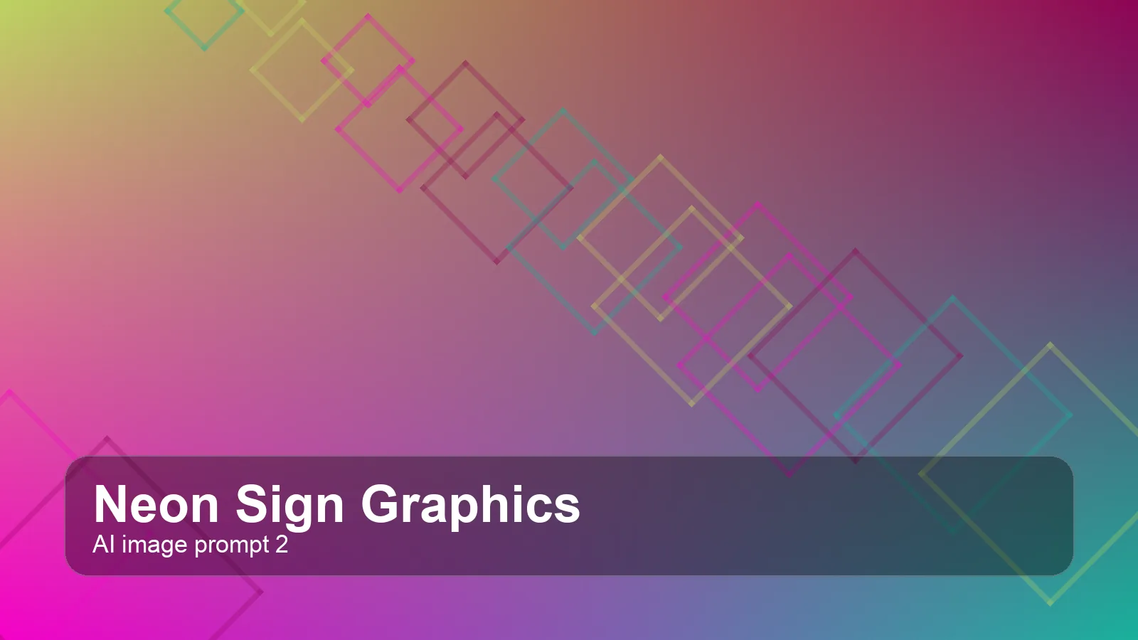 Create a premium editorial neon sign graphics visual