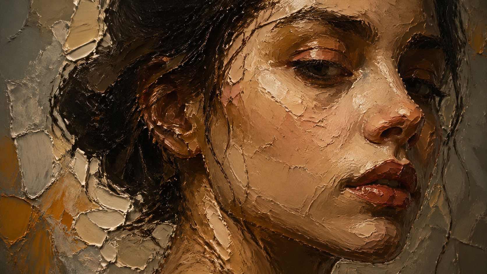 Oil Palette Knife Paintings AI image generation example 2