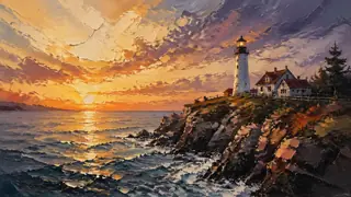 Oil Palette Knife Paintings AI image generation example 3