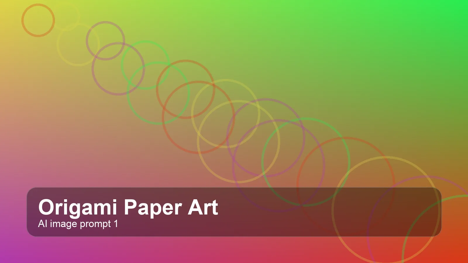 Create a cinematic origami paper art image