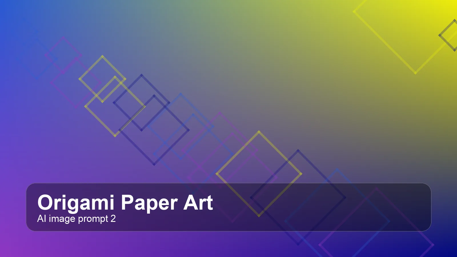 Create a premium editorial origami paper art visual
