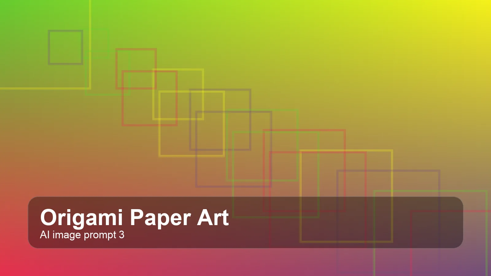 Create a gallery-quality origami paper art scene
