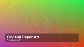 Create a cinematic origami paper art image