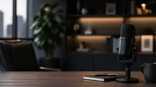 Premium editorial podcast cover art (business) image