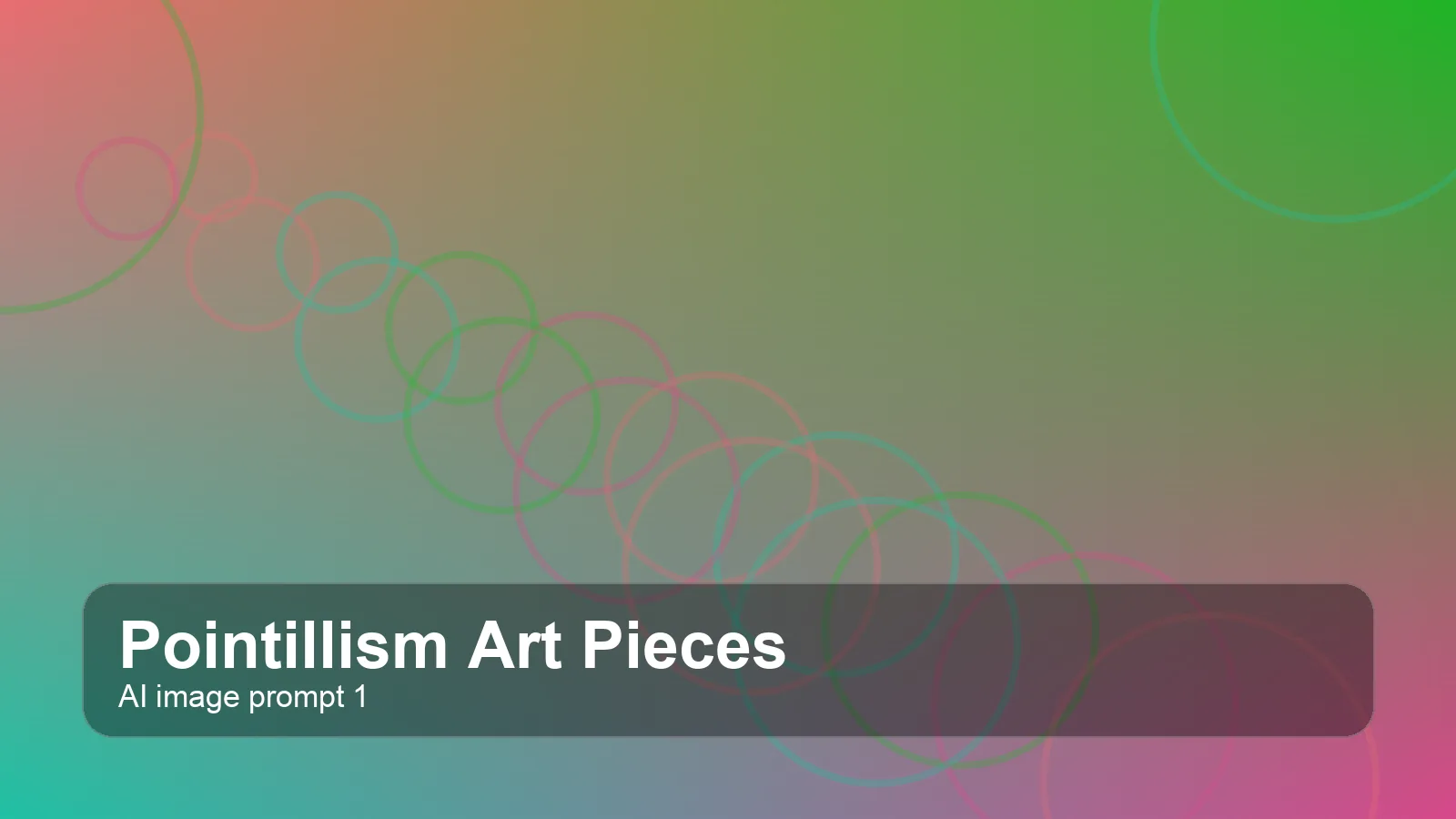 Create a cinematic pointillism art pieces image