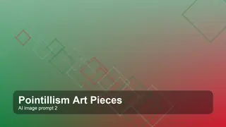 Create a premium editorial pointillism art pieces visual