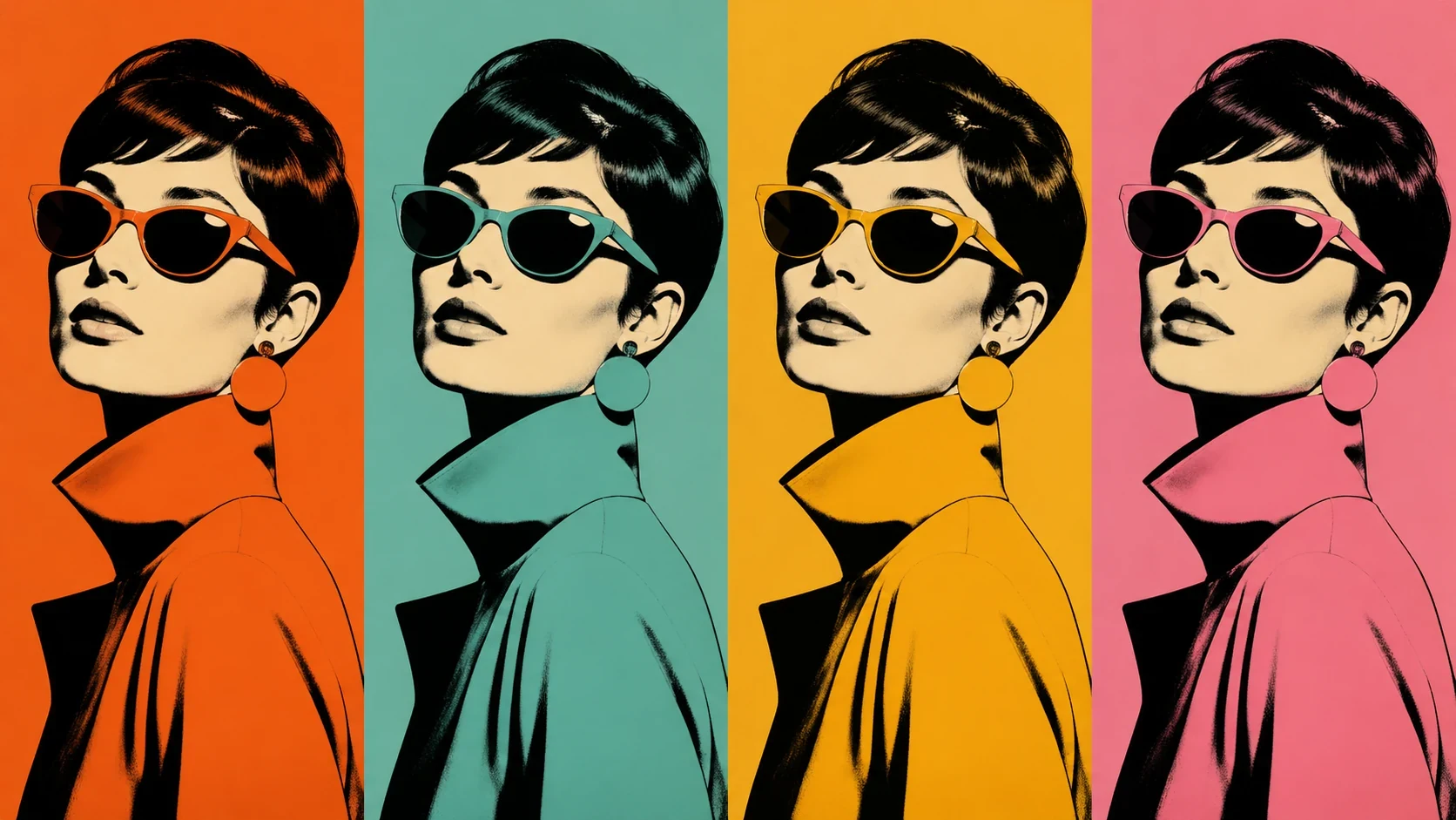 AI generated pop art portraits example 3