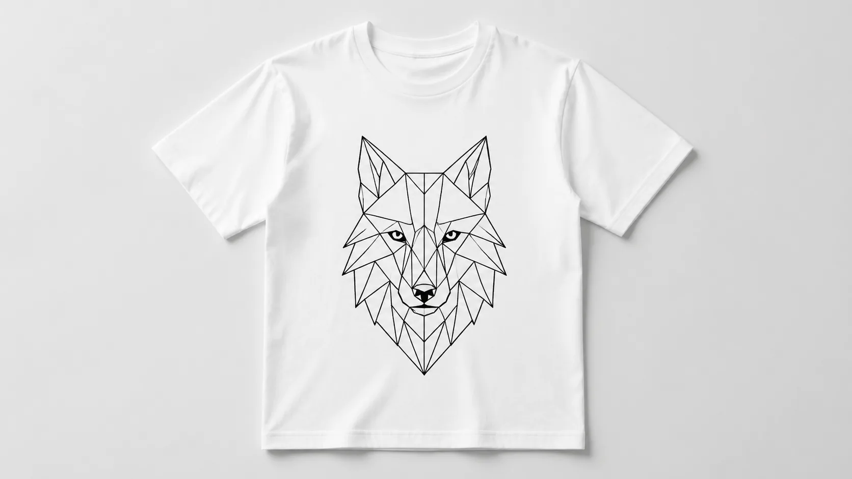 Create a minimalist T-shirt design mockup