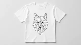 Create a minimalist T-shirt design mockup