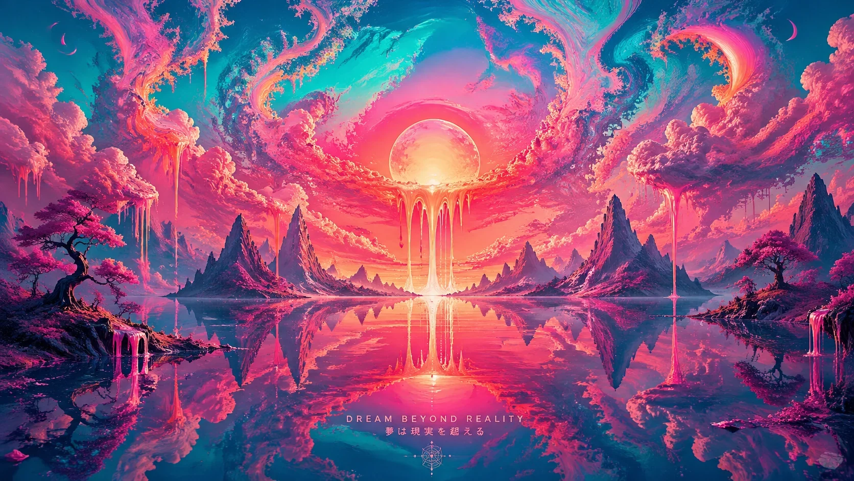 AI generated psychedelic dreamscapes example 2